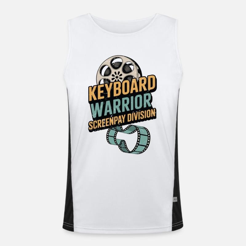 Screenwriter Keyboard Warrior Screenplay Writing Funktionelles Kontrast-Tank Top für Männer 