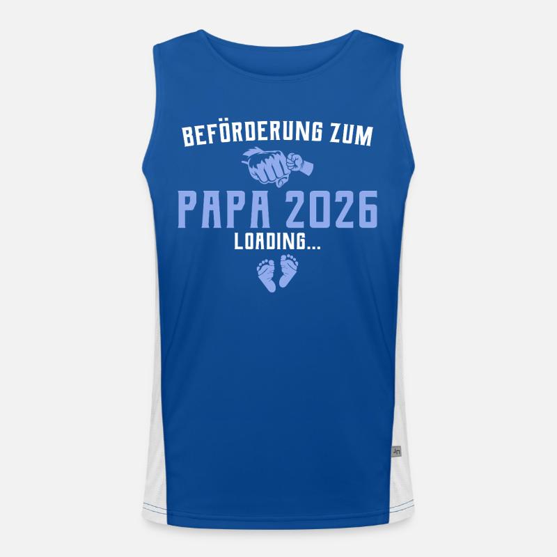 Beförderung zum Papa 2026 loading Funktionelles Kontrast-Tank Top für Männer 