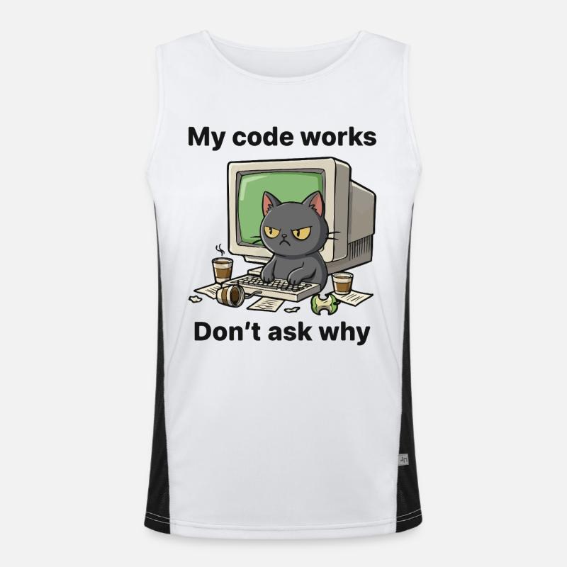 My code works Don't ask why Men's Functional Contrast Tank Top 