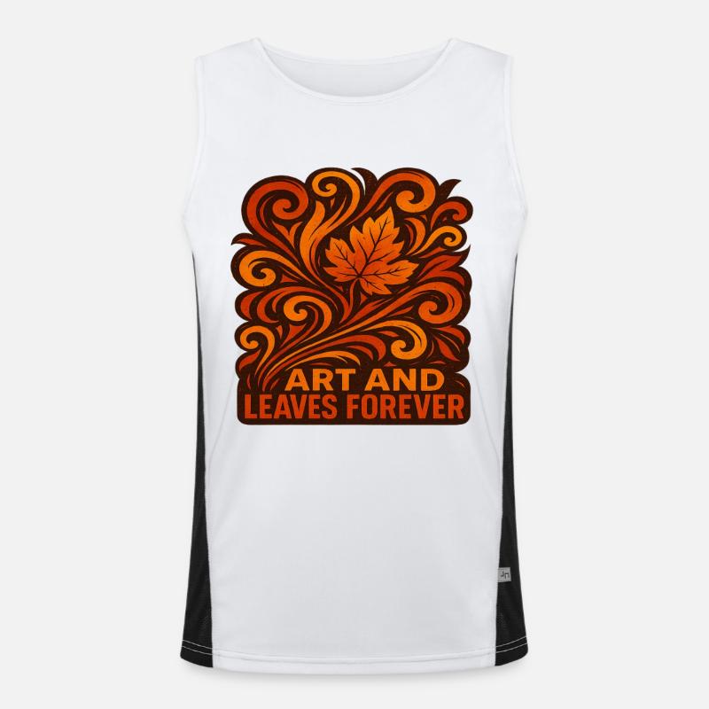 Abstract Autumn Herbst Herbstlich - Men's Functional Contrast Tank Top - white/black