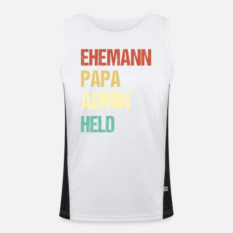 Ehemann Papa Admin Held Shirt Funktionelles Kontrast-Tank Top für Männer 
