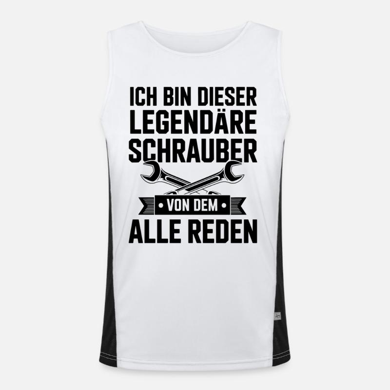 Legendäre Schrauber Funktionelles Kontrast-Tank Top für Männer 