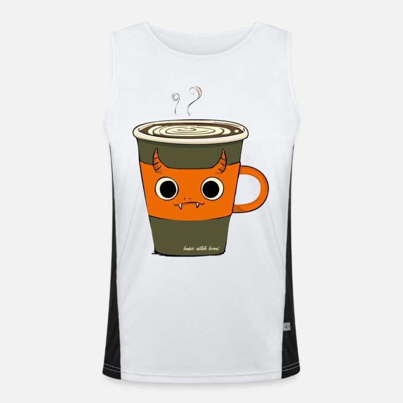 Basic Witch Brew | Funny Demon Coffee Mug Funktionelles Kontrast-Tank Top für Männer 