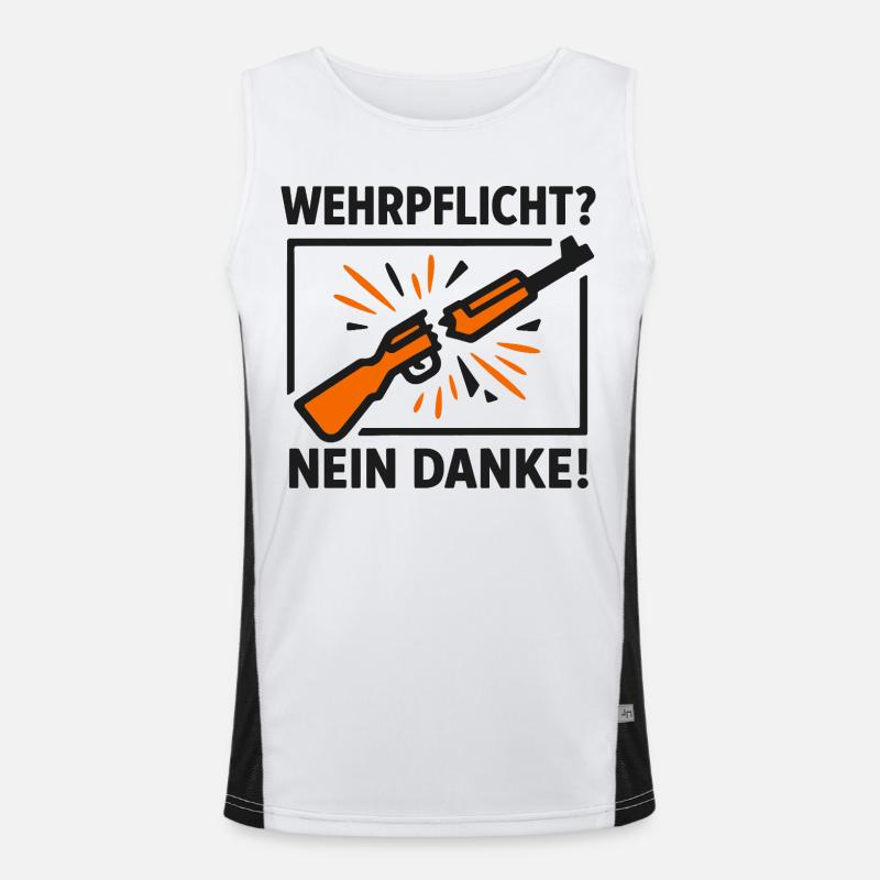 Conscription non merci – Objection de conscience Débardeur respirant contrasté Homme 