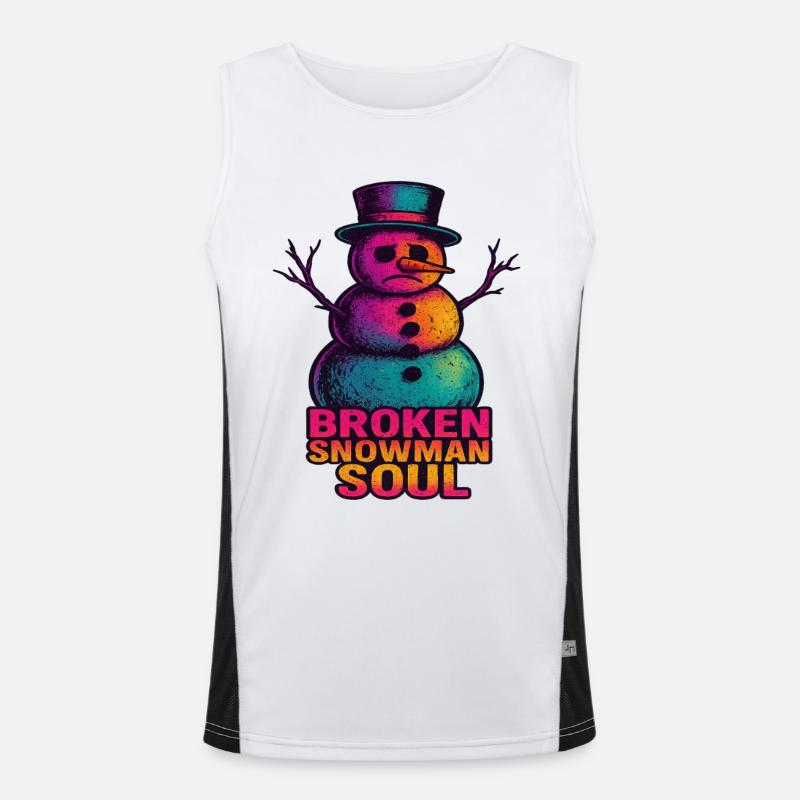 Emo Schneemann Funktionelles Kontrast-Tank Top für Männer 