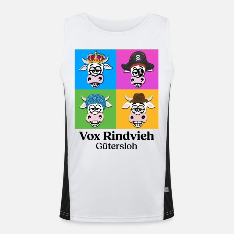 Kuhquartett-VR mit Text Funktionelles Kontrast-Tank Top für Männer 