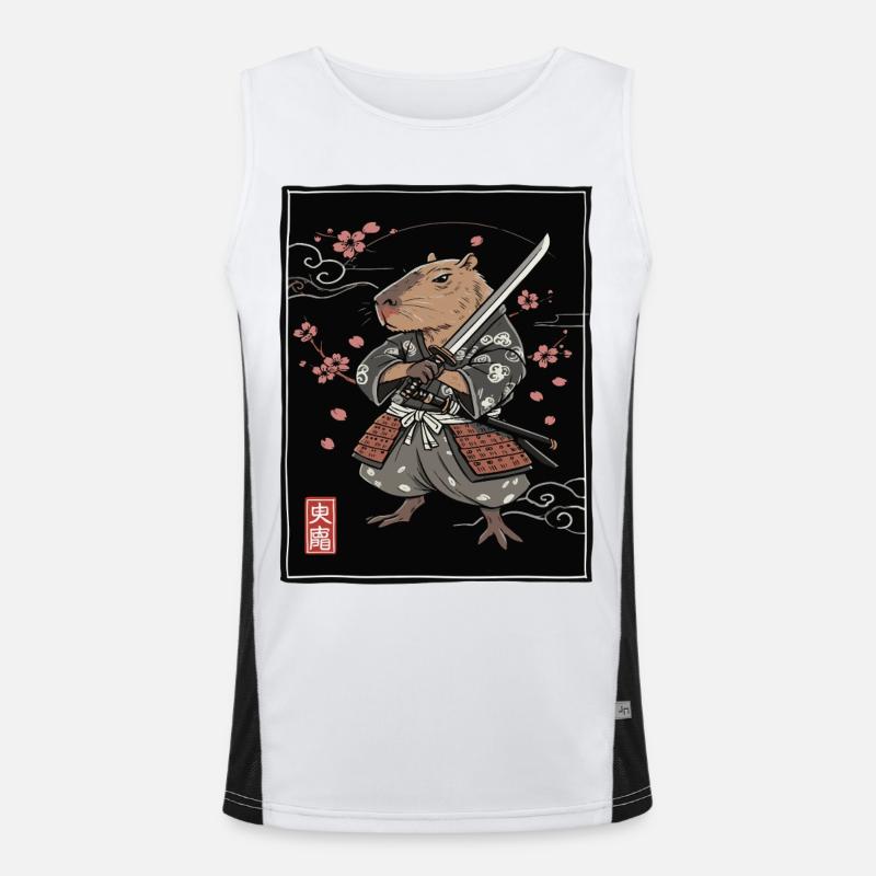 Illustration de furet de samouraï Débardeur respirant contrasté Homme 