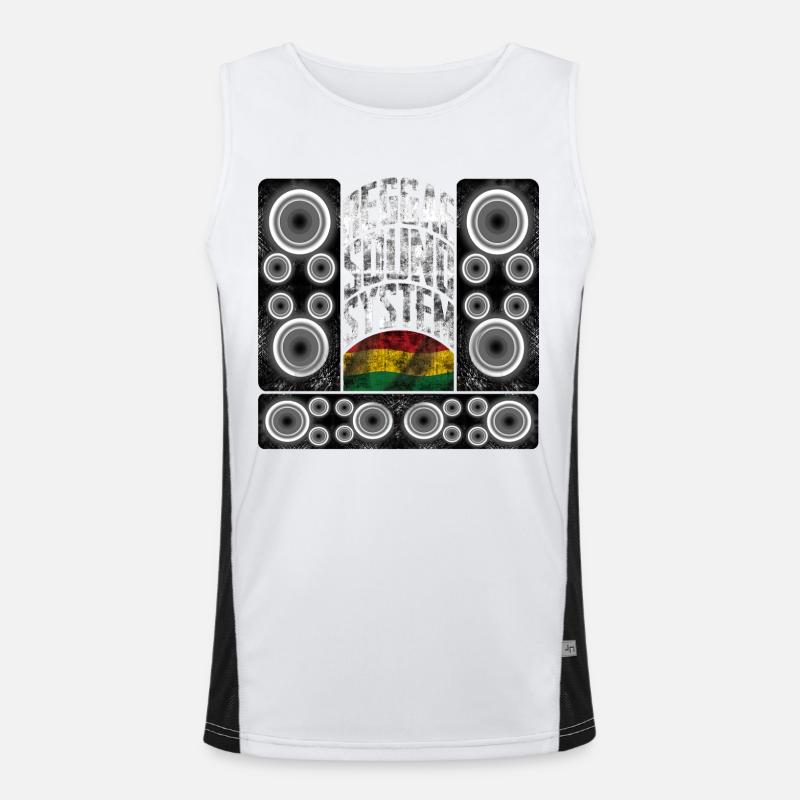 Reggae Sound System Design Men's Functional Contrast Tank Top 