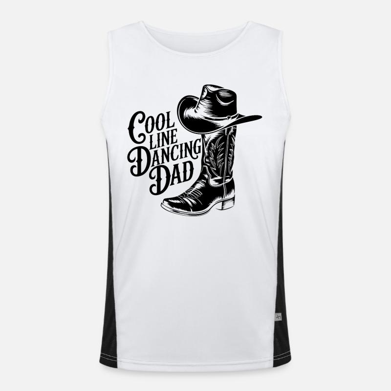 Line Dance Dad Dances Line Dance Men's Functional Contrast Tank Top 