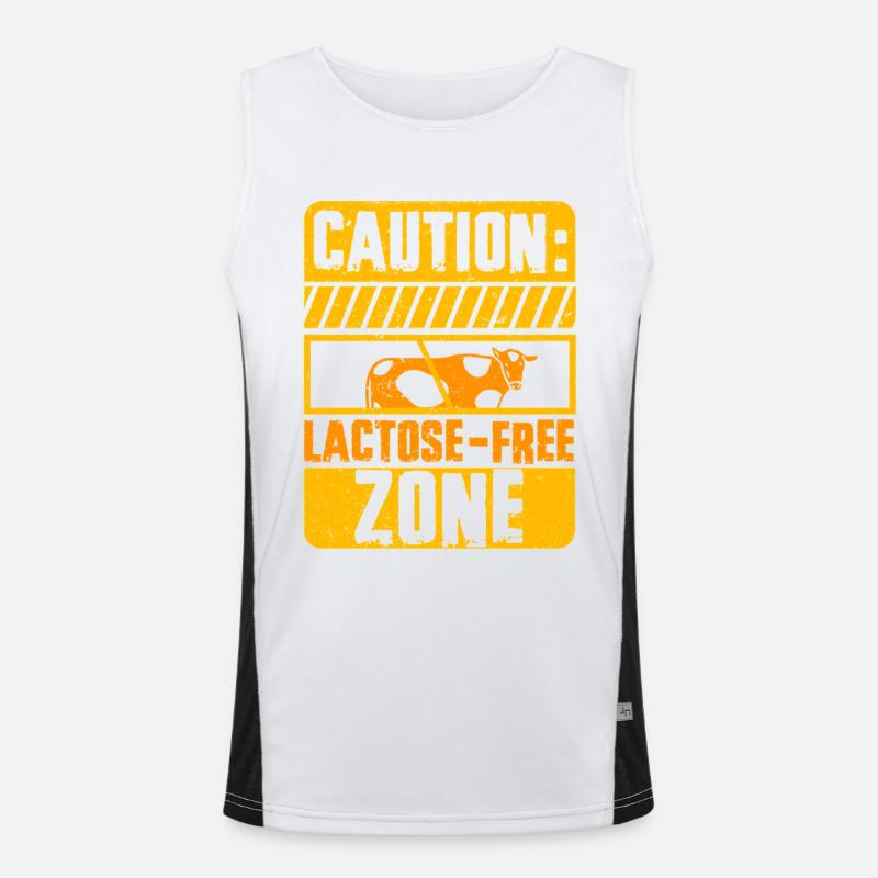 Zone sans lactose intolérante au lactose Débardeur respirant contrasté Homme 