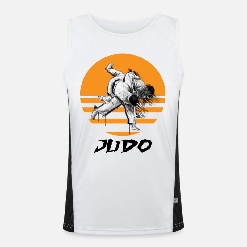 Motif d’arts martiaux de judo avec dynamique Débardeur respirant contrasté Homme 