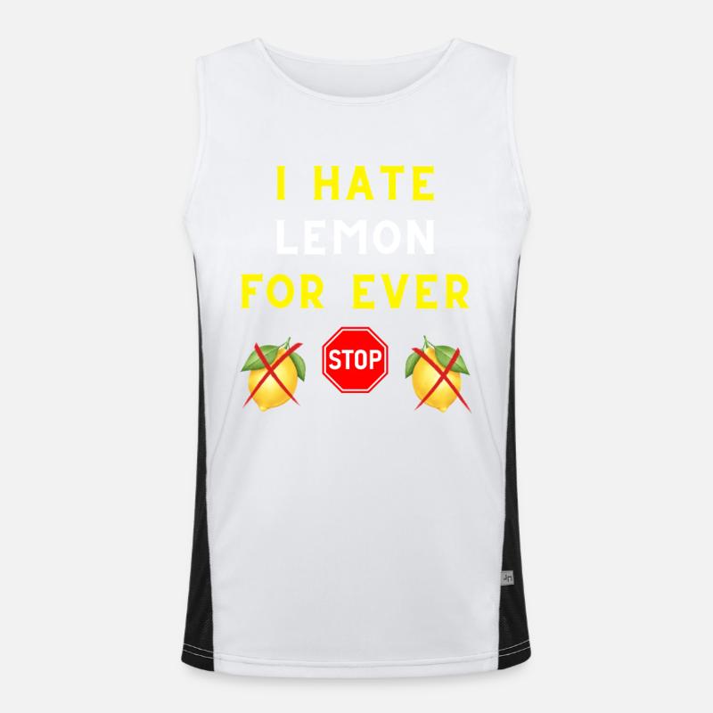 I HATE LEMON FOR EVER Men's Functional Contrast Tank Top 