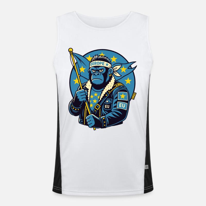 EU Gorilla Biker Stil Funktionelles Kontrast-Tank Top für Männer 