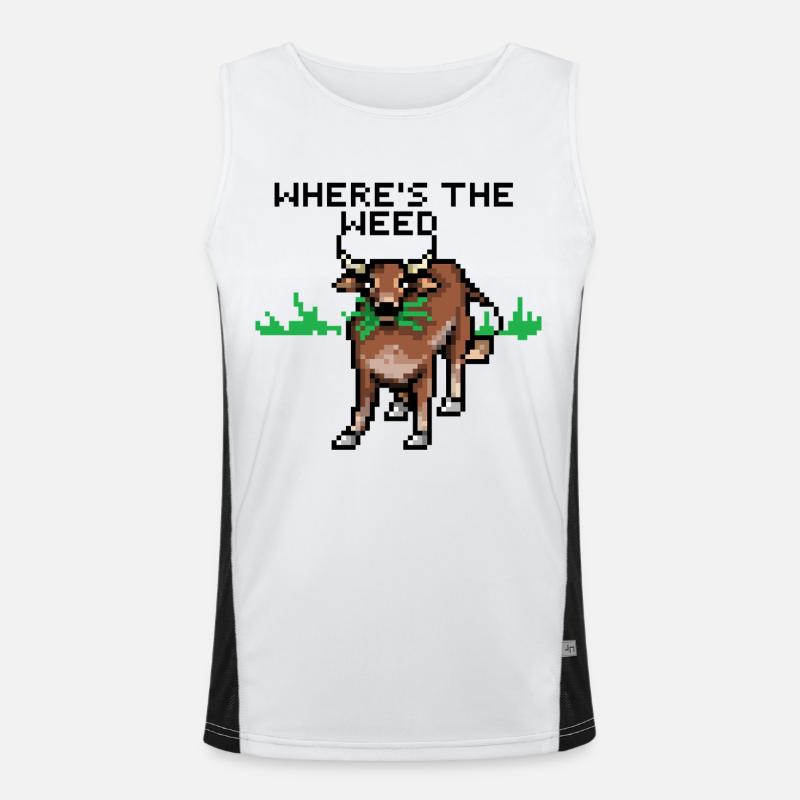 Vache pixelart Débardeur respirant contrasté Homme 