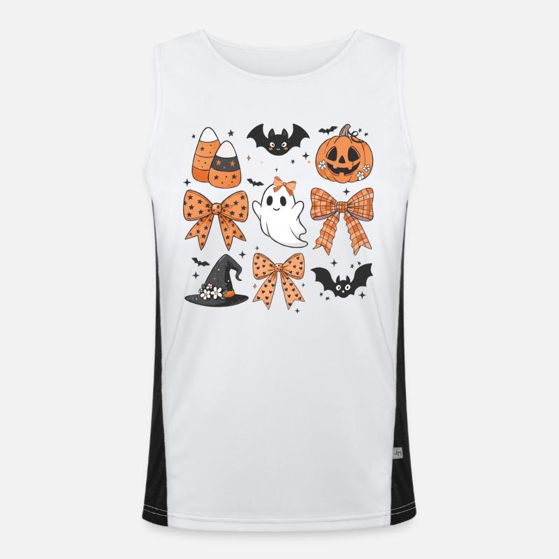 Halloween gruselig Funktionelles Kontrast-Tank Top für Männer 