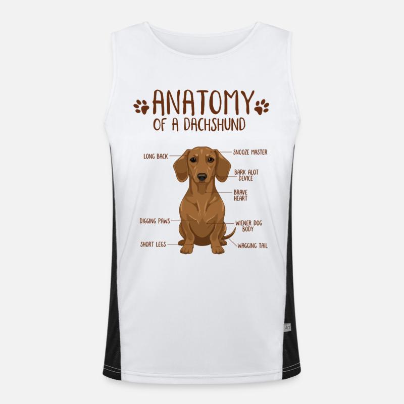 Anatomie d’un teckel Débardeur respirant contrasté Homme 