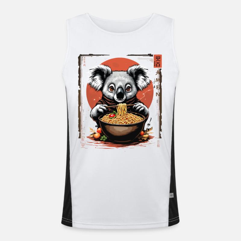 Koala Ramen Kunstdesign Funktionelles Kontrast-Tank Top für Männer 