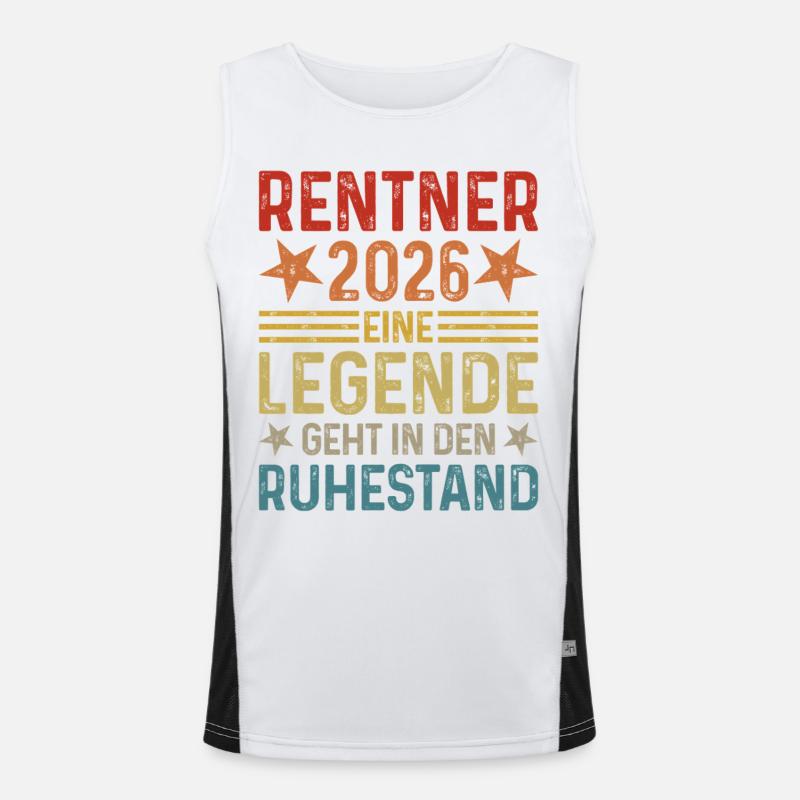 Pensioners 2026 A legend retires Men's Functional Contrast Tank Top 