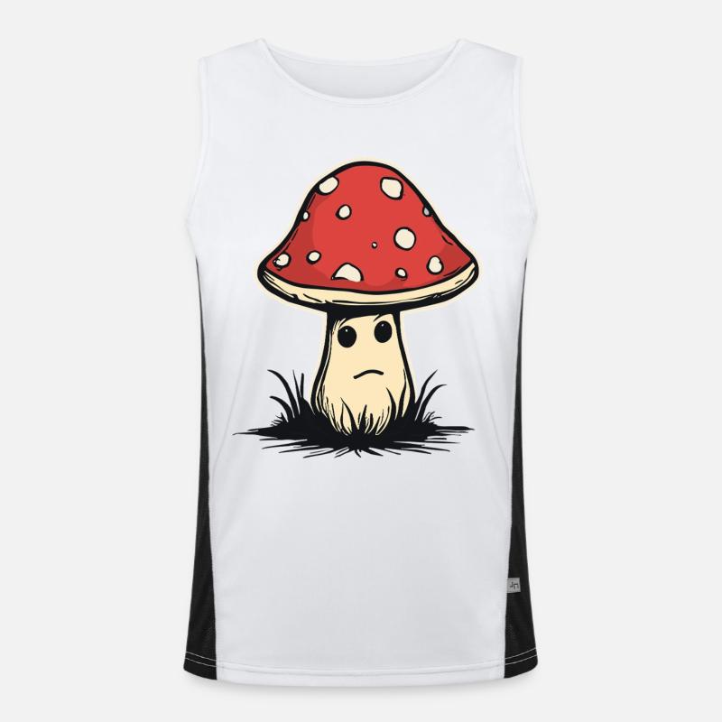 Sweet toadstool - Men's Functional Contrast Tank Top  - white/black