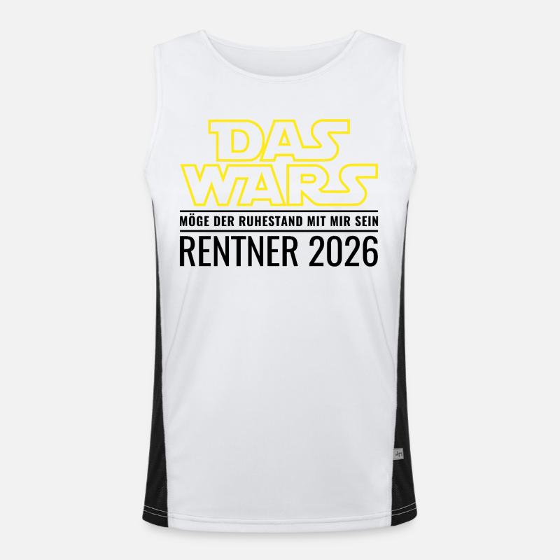 Rentner 2026 Das wars Ruhestand Rente Funktionelles Kontrast-Tank Top für Männer 