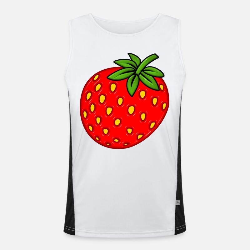 Erdbeere Funktionelles Kontrast-Tank Top für Männer 
