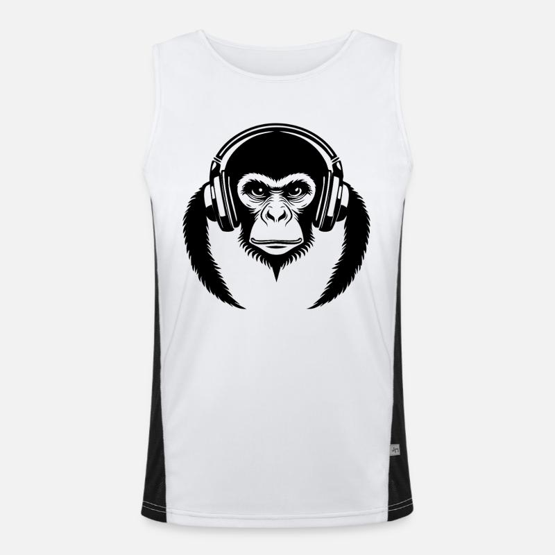 Motion Monkey Head Dynamic Line Edition Chemise Débardeur respirant contrasté Homme 