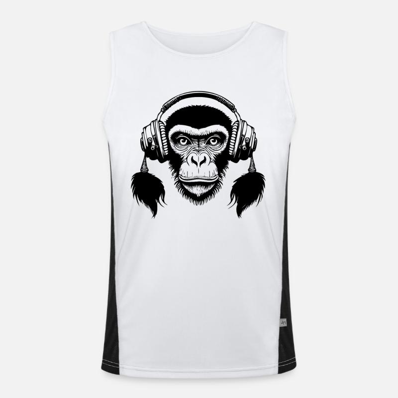 Chemise analogique Monkey Head Tape Loop Edition Débardeur respirant contrasté Homme 