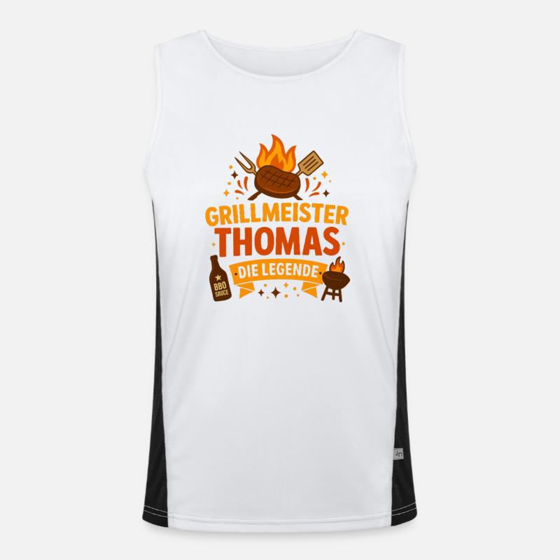Grill Master Thomas The Legend Men's Functional Contrast Tank Top 