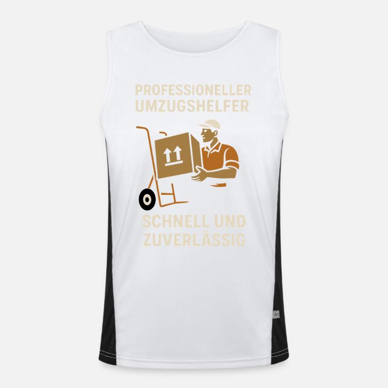 Professional relocation assistance Fast Reliable - Men's Functional Contrast Tank Top  - white/black