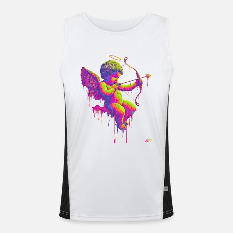 #NEon Amor Funktionelles Kontrast-Tank Top für Männer 