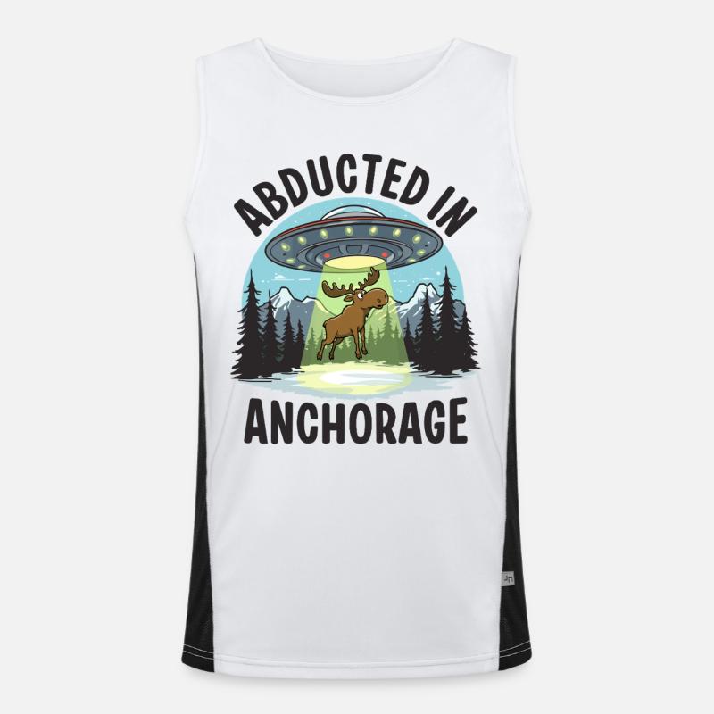 Abducted in Anchorage Funktionelles Kontrast-Tank Top für Männer 