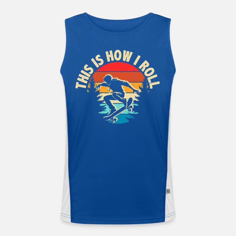 This Is How I Roll Skateboard Funktionelles Kontrast-Tank Top für Männer 