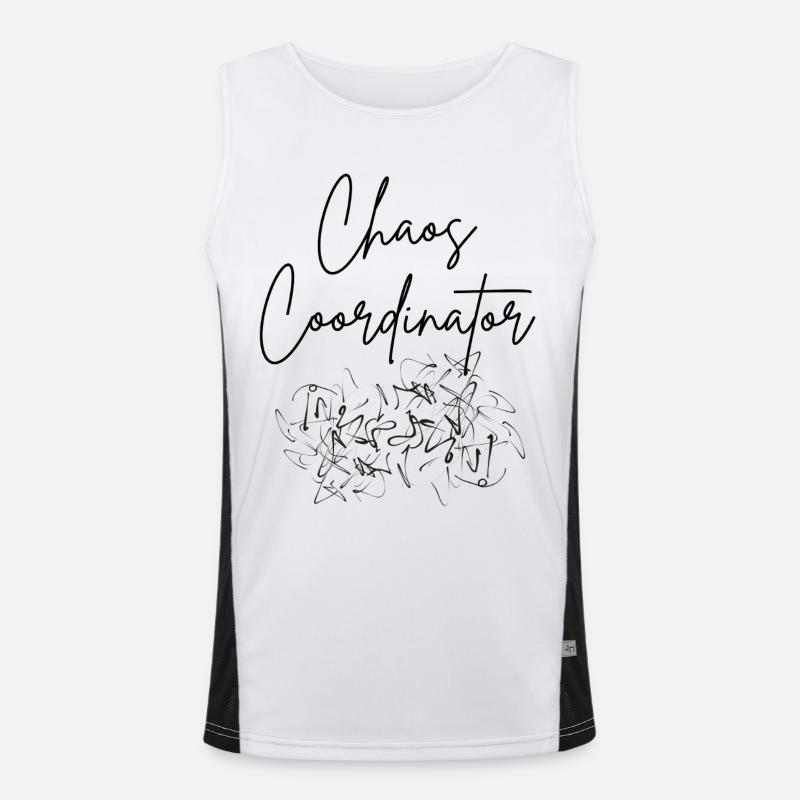 Chaos Coordinator Funktionelles Kontrast-Tank Top für Männer 