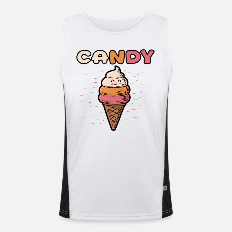Eiscreme - candy Funktionelles Kontrast-Tank Top für Männer 