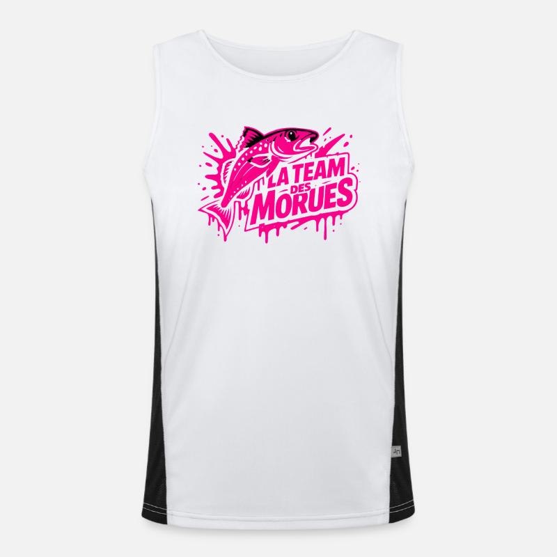 Neon Cod Team - Men's Functional Contrast Tank Top  - white/black