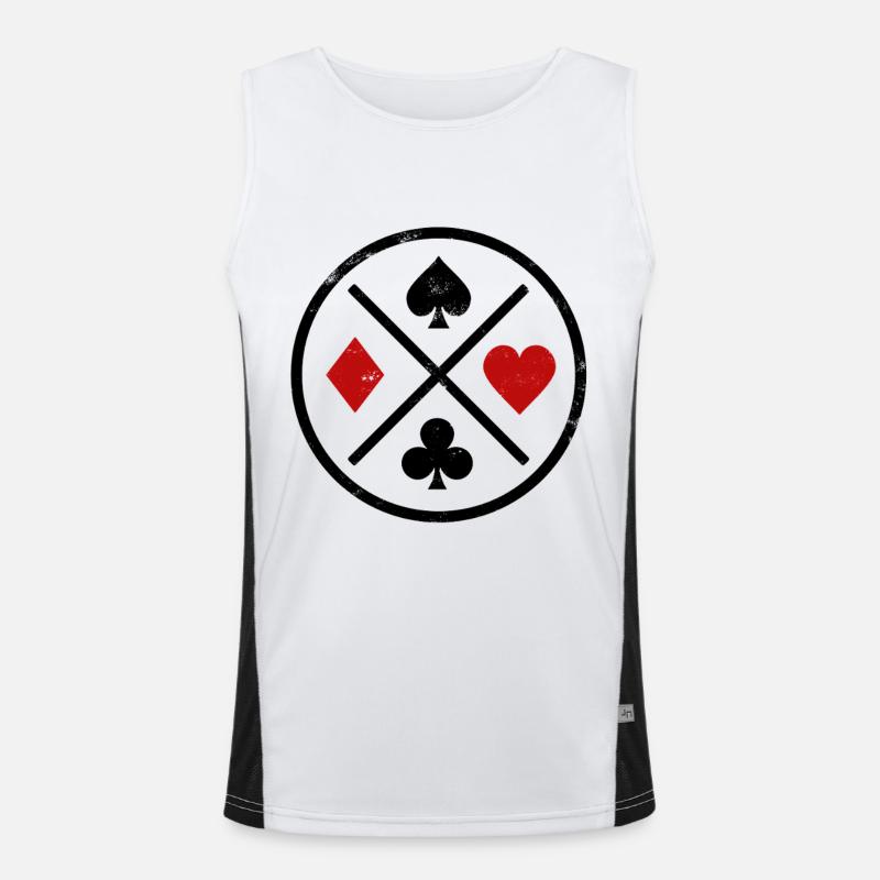 Spielkarten Kontrast Funktionelles Kontrast-Tank Top für Männer 