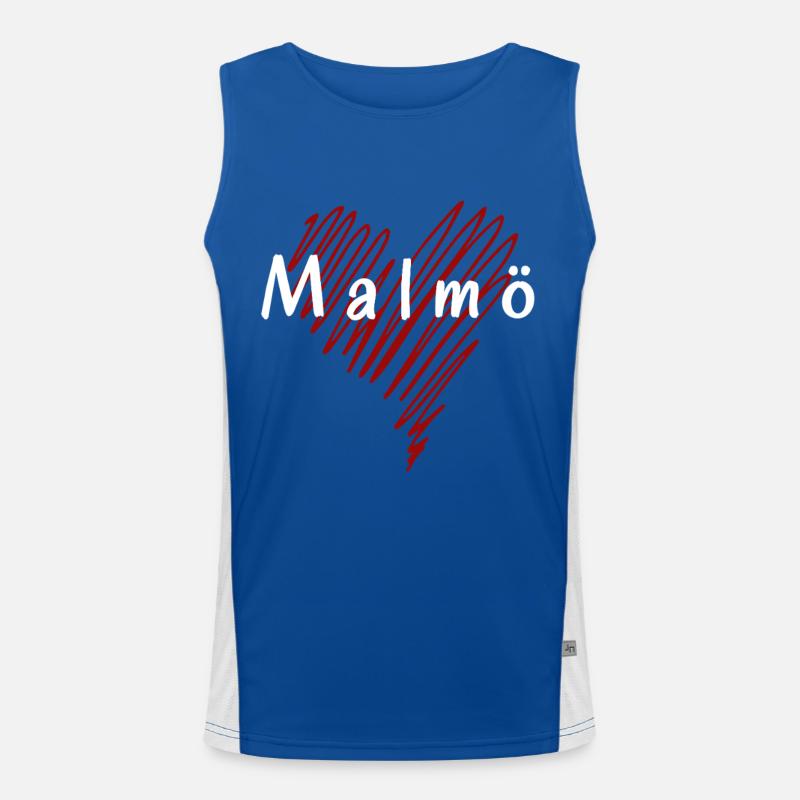 Ich liebe Malmö, Malmö, Schweden Funktionelles Kontrast-Tank Top für Männer 