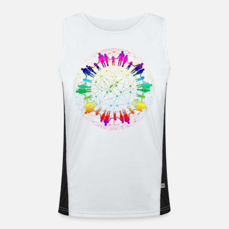 Rainbow Net de la communauté Débardeur respirant contrasté Homme 