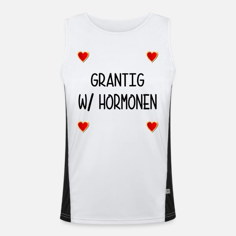 MENOPAUSE MENOPAUSE GRUMPY HORMONES Men's Functional Contrast Tank Top 