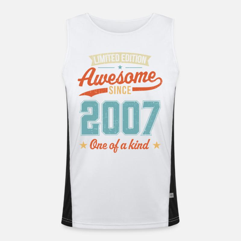Genial seit 2007 Funktionelles Kontrast-Tank Top für Männer 