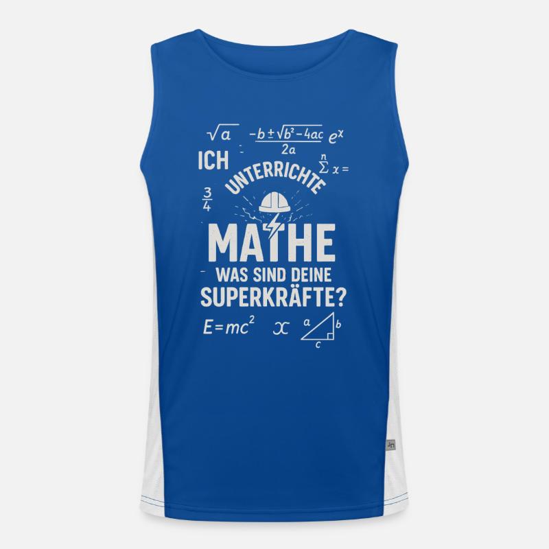 Math Superpowers – I Distinguish Math Teachers Men's Functional Contrast Tank Top 
