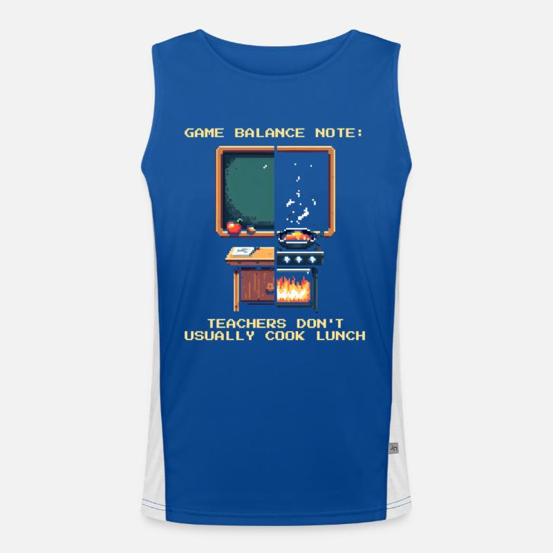 Balance note: Teachers don't cook | School Men's Functional Contrast Tank Top 
