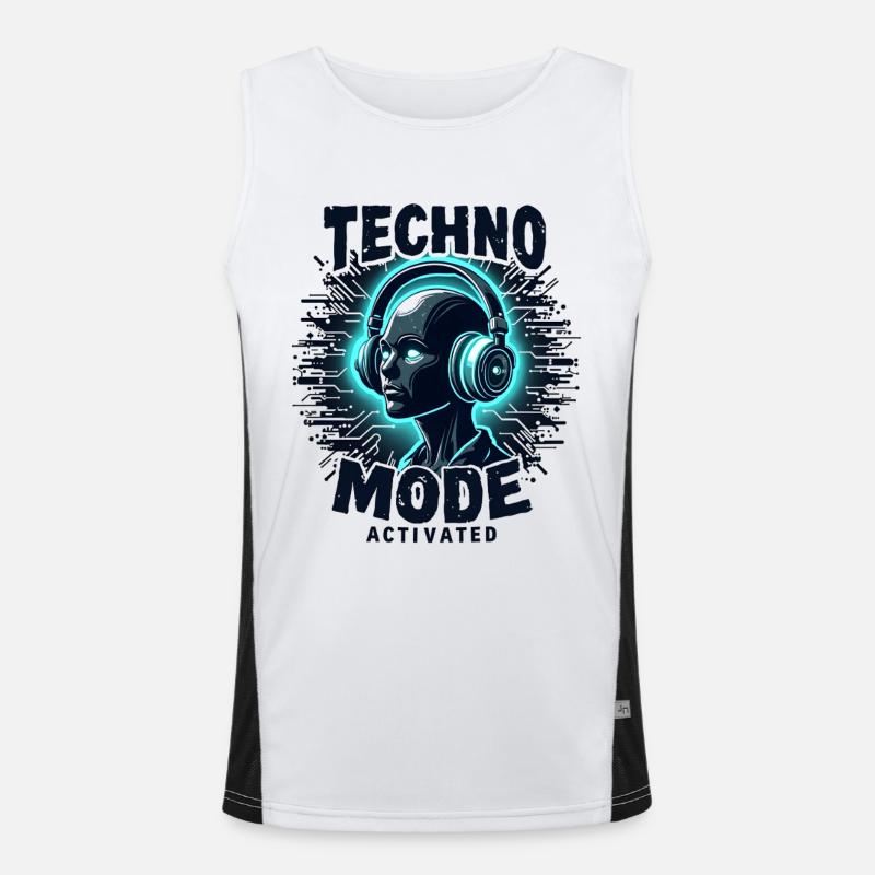 Mode Techno activé – Rave Music Débardeur respirant contrasté Homme 