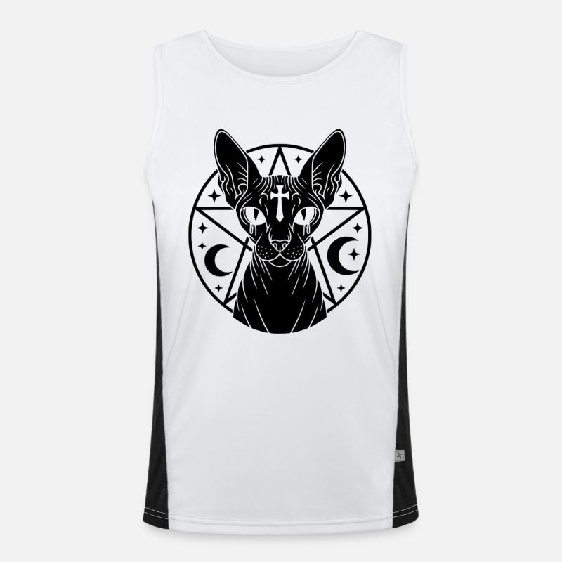 Sphynx Cat Occult Men's Functional Contrast Tank Top 