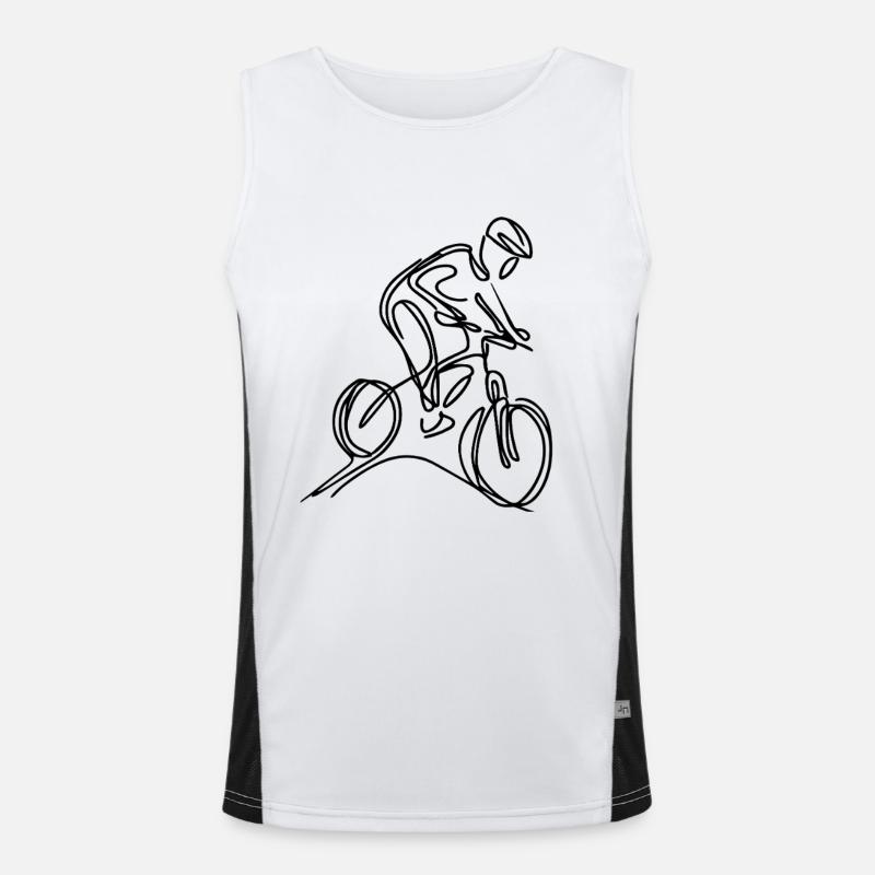 Mountainbiker Funktionelles Kontrast-Tank Top für Männer 