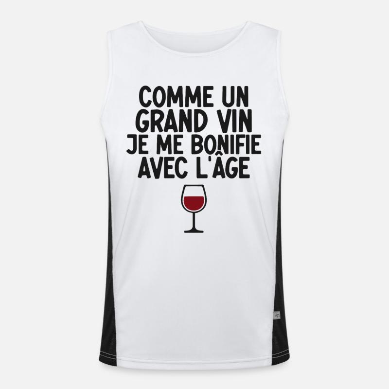 Like a great wine, I get better with age Men's Functional Contrast Tank Top 