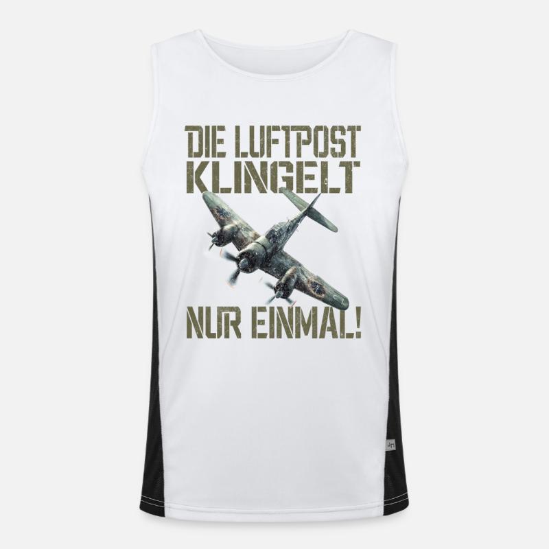 Airmail only rings once Plane Men's Functional Contrast Tank Top 