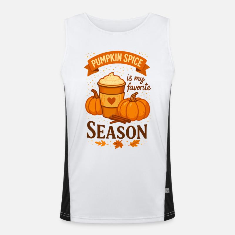 L’épice de citrouille est ma saison préférée Débardeur respirant contrasté Homme 