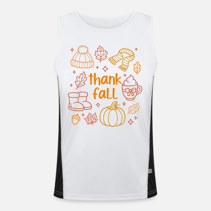 Thank Fall Men's Functional Contrast Tank Top 