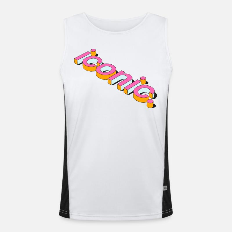 Conception de typographie 3D rétro emblématique Débardeur respirant contrasté Homme 